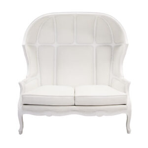 Furniture, White Dome Loveseat