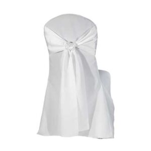 Chair Cover, White Poly Calhoun