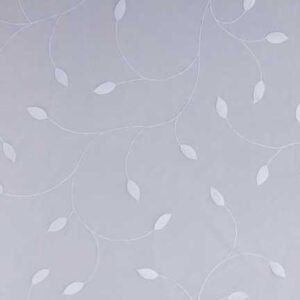 Tablecloth, White Satin Leaf Sheer
