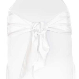 Sash, White Satin
