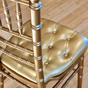 Chair Pad, Gold Tufted