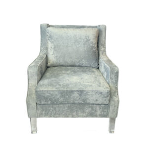 Furniture, Crushed Velvet Chair - Blue