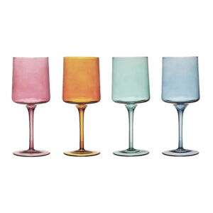 Modern Goblets - Rose, Amber, Green, and Blue