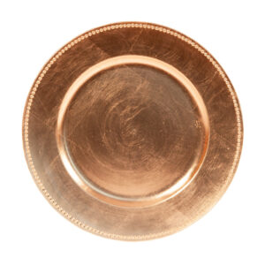 Charger Plate, Rose Gold Beaded Acrylic