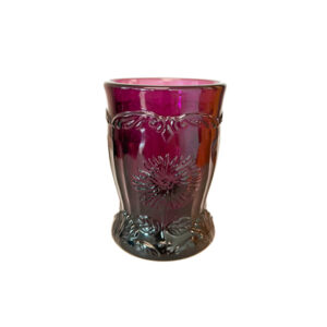 Purple Glass Dahlia Votive