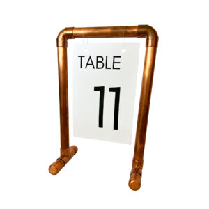 Copper Pipe Table Number Stand