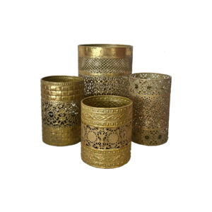 Gold Ornate Hurricanes - Mixed Sizes