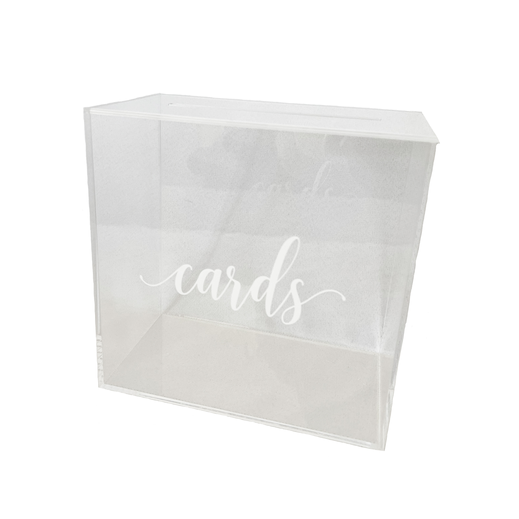 Acrylic Card Box - Linen Effects