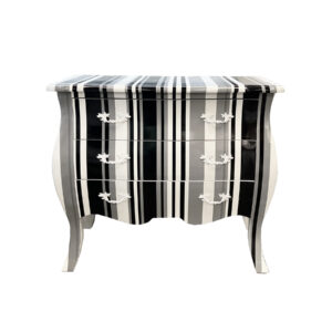 Furniture, Black & White Stripe Dresser