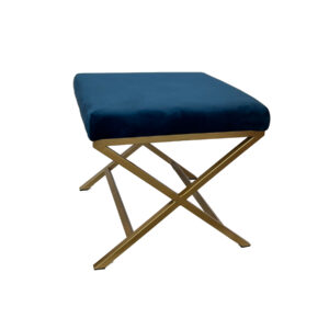 Furniture, Velvet Peacock Ottoman