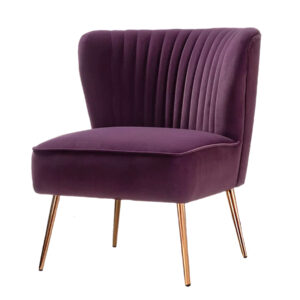 Furniture, Purple Velvet Chair