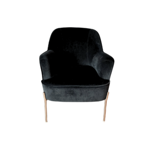 Furniture, Velvet Contemporary Accent Chair - Onyx