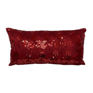 Pillow, Burgundy/Red Sequin
