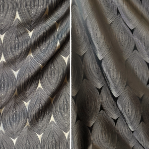 Geometric Leaf - Black/Gold Reversible Tablecloth.