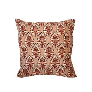 Pillow, Coral and Black Print