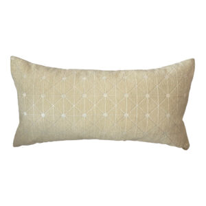 Pillow, Ivory Geometric Velvet