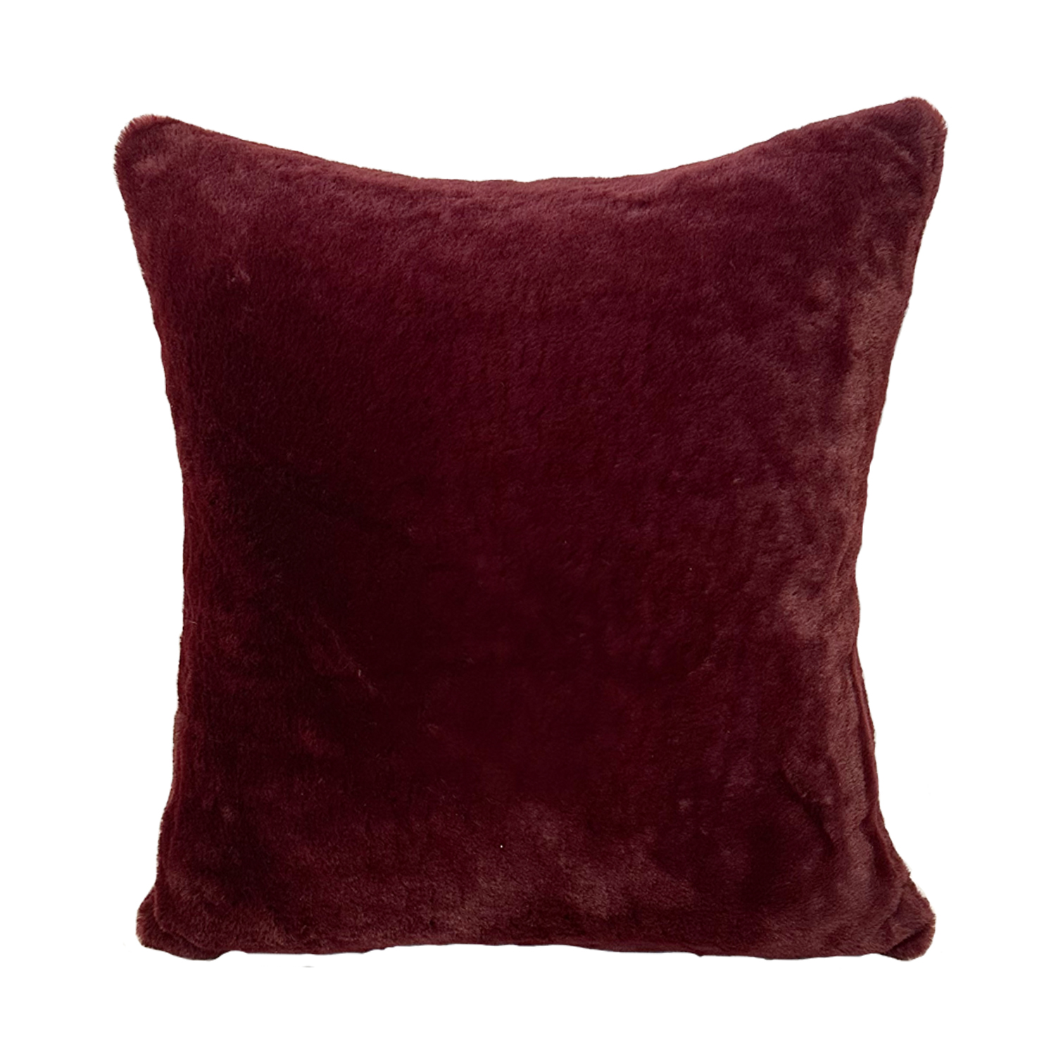 Pillow, Oxblood Fur - Linen Effects