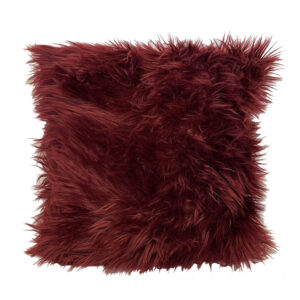 Pillow, Oxblood Shag Fur