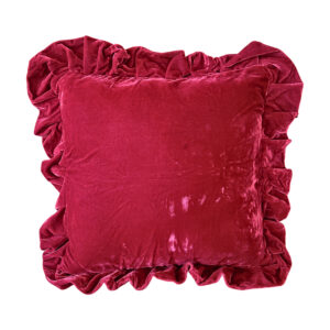 Pillow, Raspberry Crushed Velvet