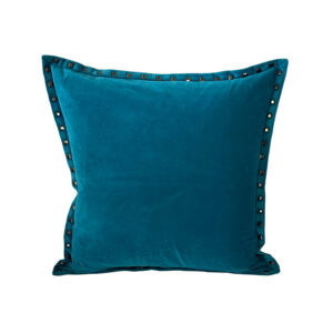 Pillow, Turquoise Velvet Studded - Square