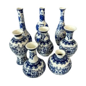 Chinoiserie Bud Vase - Blue