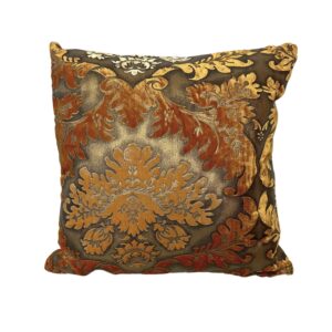 Pillow, Velvet Amber Damask