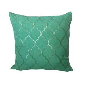 Pillow, Lagoon Sequin Lattice - Square