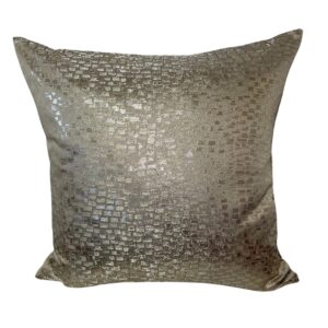 Pillow, Taupe Metallic Cobblestone