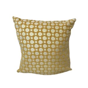 Pillow, Gold w/ Velvet Pattern - Square