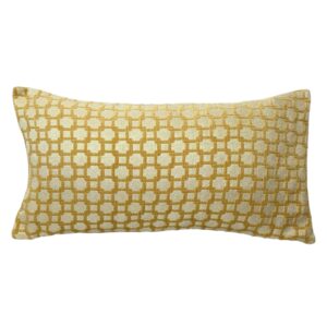 Pillow, Gold w/ Velvet Pattern - Rectangle