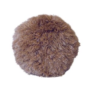 Pillow, Blush Metallic Shag - Round