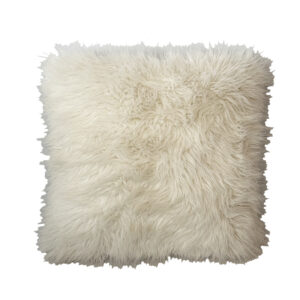 Pillow, White Faux Fur