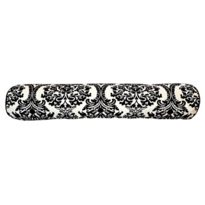 Pillow, Black & White Damask Bolster