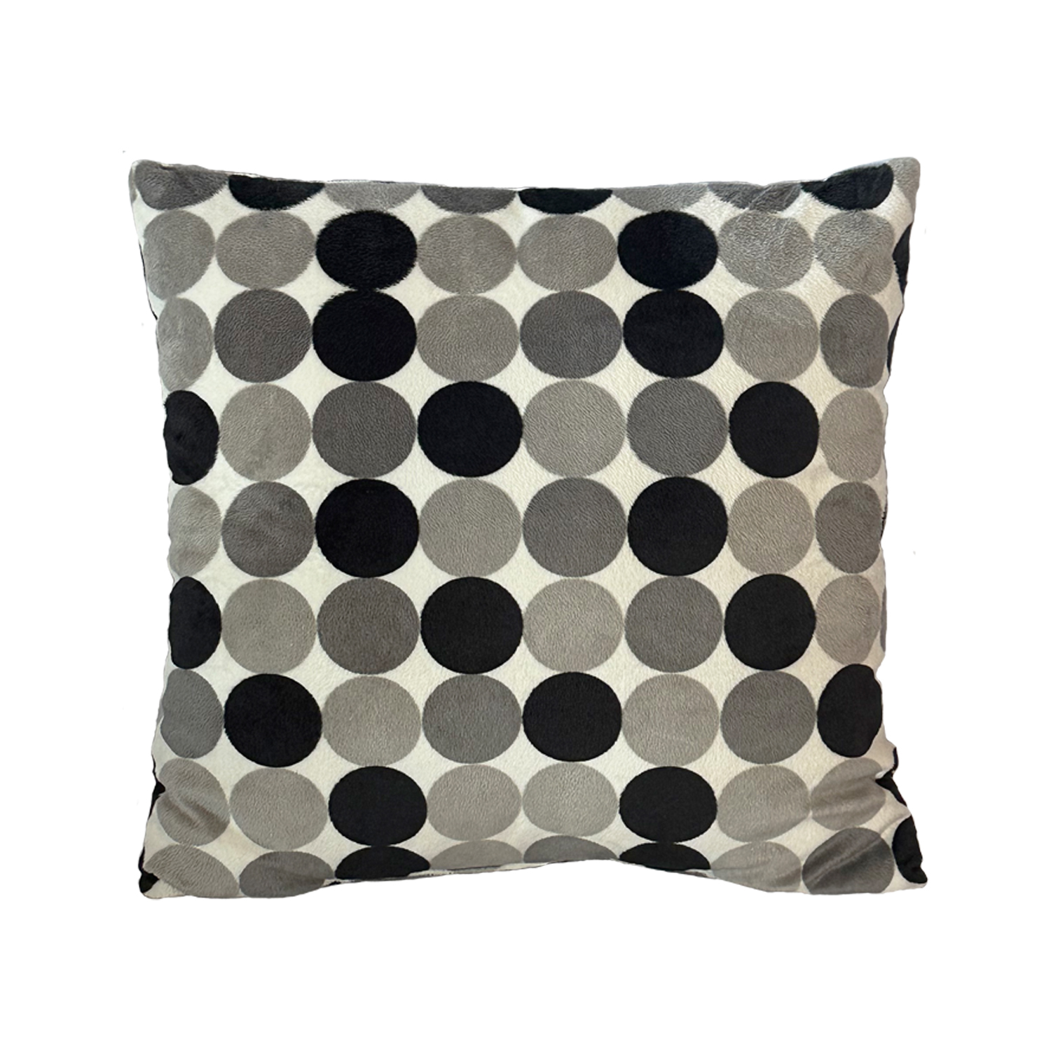 Pillow, Black and Grey Dot - Linen Effects