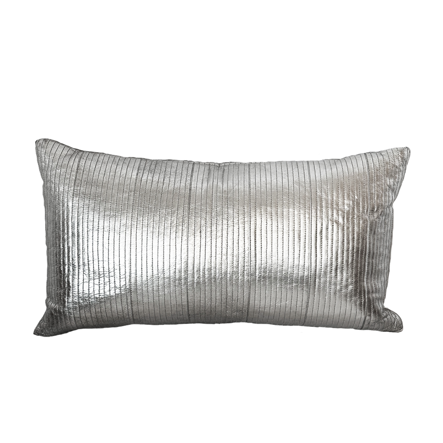Pillow, Silver Metallic - Linen Effects