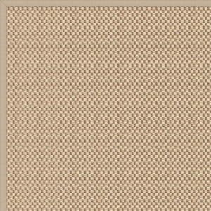 Woven natural fiber rug for rental.