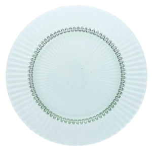 Charger Plate - Pleated Glass - Green