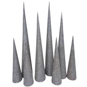 Tree-Silver Beaded Cone