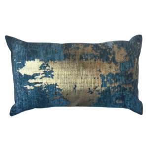 Pillow - Pool Blue w/ Metallic Gold