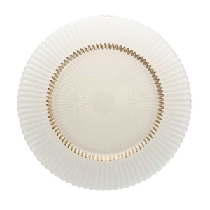 Charger Plate – Pleated Glass – Ginger