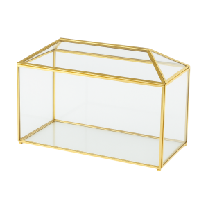 Gold Frame Glass Card Box