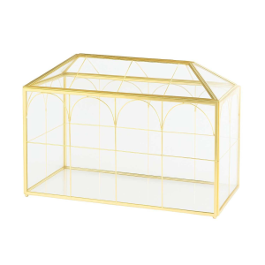 Gold Frame Arched Glass Card Box