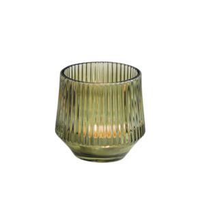 Olive Green Pleated Votive