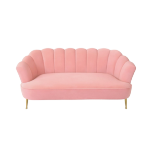 Furniture, Scalloped Blush Loveseat