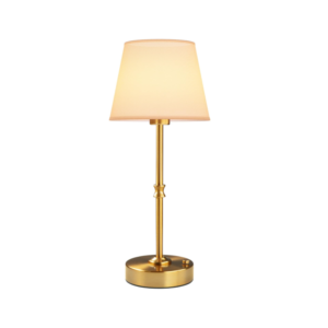 LED Bistro Lamp - Gold with White Shade